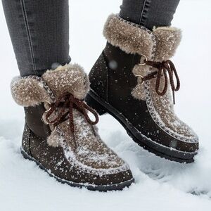 Vintage Snowland Suede Faux Fur Snow Boots-Women’s Size 6